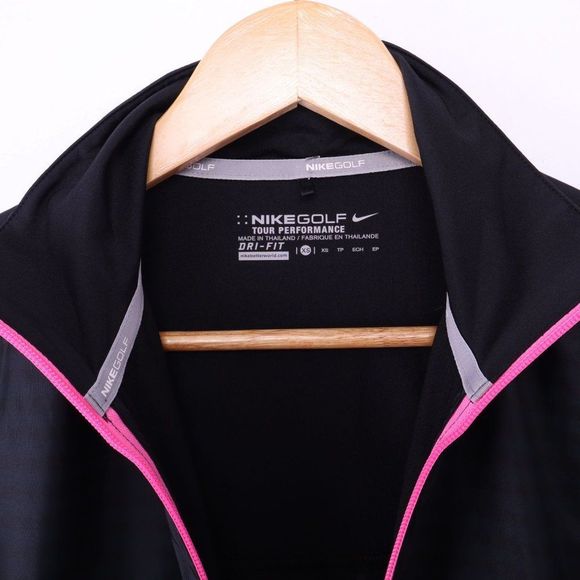 NIKE DRI FIT GOLF Full Zip Black Jacket - Picture 4 of 5